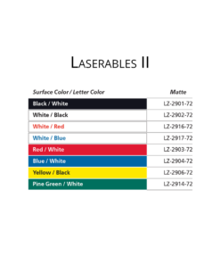 IPI Laserables II color options from Main Trophy Supply